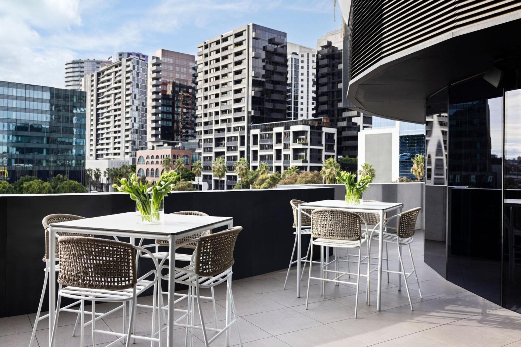 멜버른 메리어트 호텔 독랜스 멜번 외부 사진 The rooftop bar at the Hotel